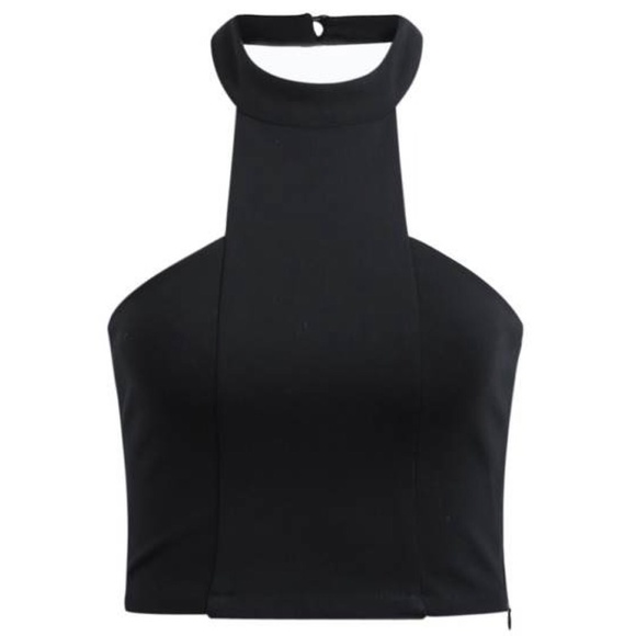 SOLD Black midi halter top - Picture 3 of 4