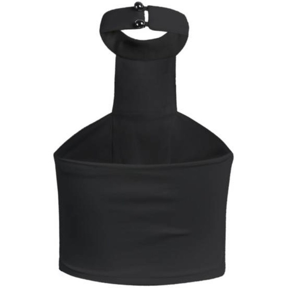 SOLD Black midi halter top - Picture 4 of 4