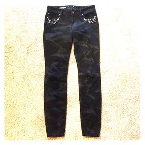 Detailed express black skinny jeans