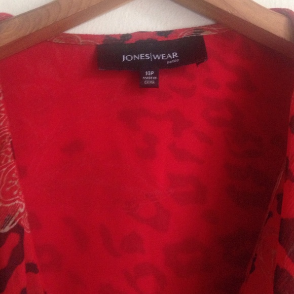 Red Ruffled Top - Picture 2 of 4