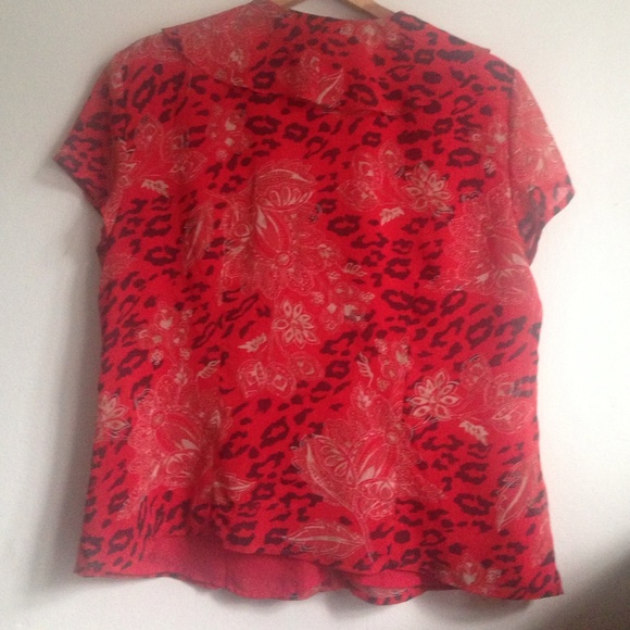 Red Ruffled Top - Picture 4 of 4