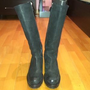 Emporio Armani Tall Leather Boots