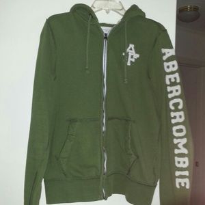 Mens A&F hoodies green