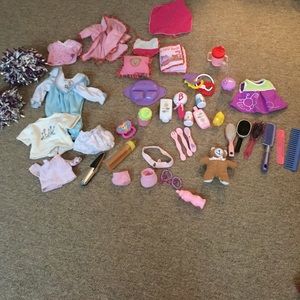 Doll clothes and accessories.