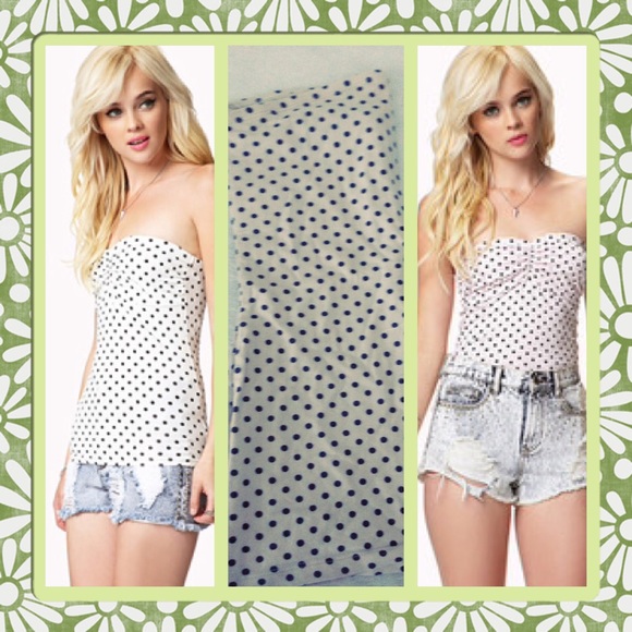 Tube top polka dots