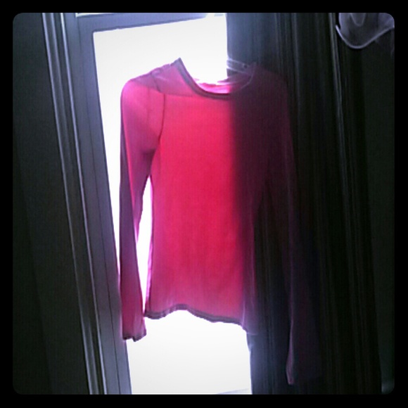 Hot pink long sleeve shirt