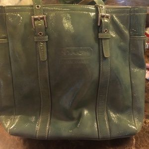 ⚡️⚡️. SALE!! ⚡️⚡️blue patent leather Coach bag.