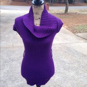 Purple sweater dress