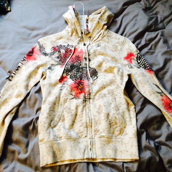 Lucky Brand patterned zip-up hoodie