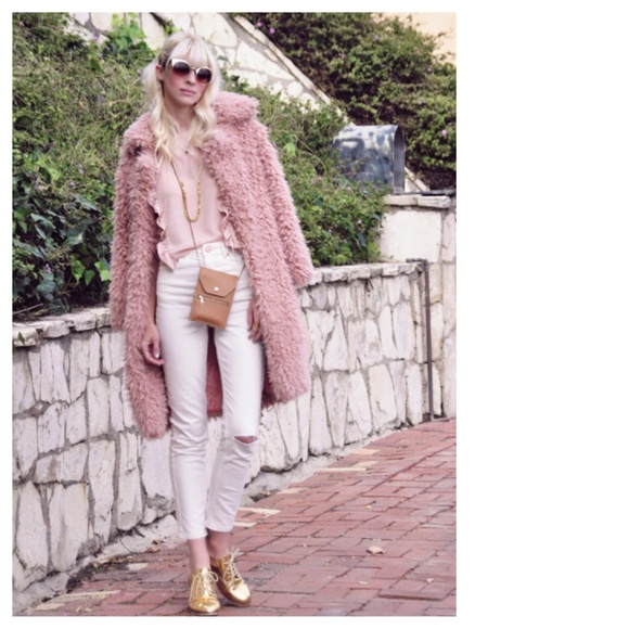 Outerwear - 30% OFF TODAY ONLY Dusky Rose Shaggy Coat