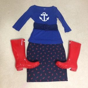 Anchor Pencil Skirt❤️⚓️