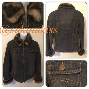 ✨Fur denim jacket✨