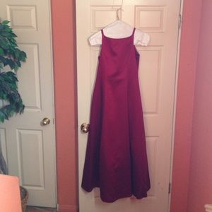 Red wine evening dress