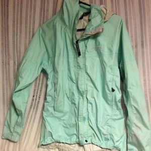 Tiffany blue rain coat