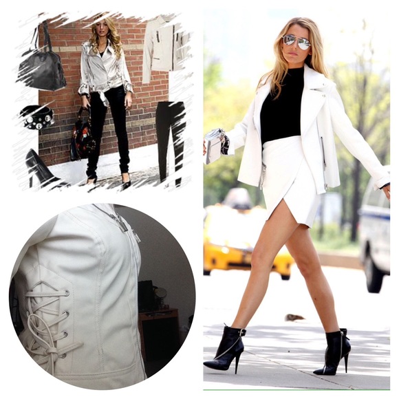White leather jacket