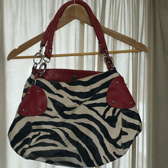 Zebra and red Bueno purse