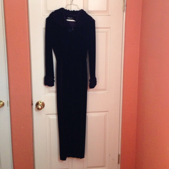 Purple Velvet Dress