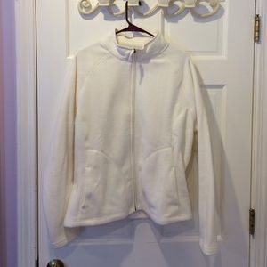 Plain white zip up fleece