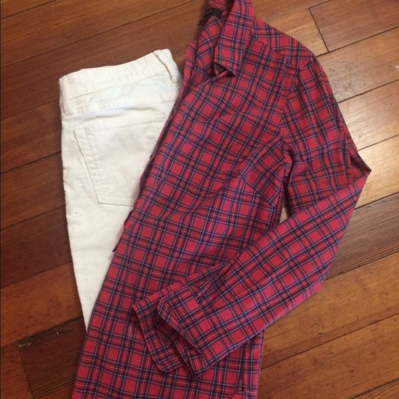 J. Crew plaid pop over size 0