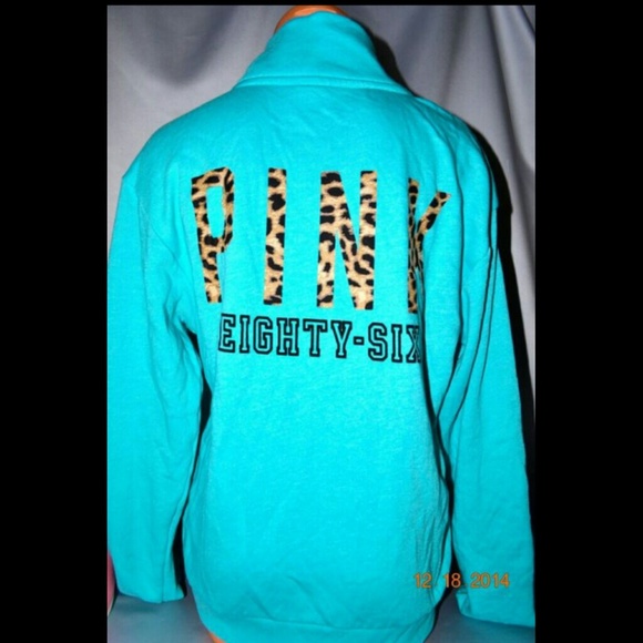 Victoria Secret Teal Leopard Pullover