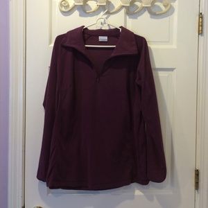 Columbia purple half zip fleece.