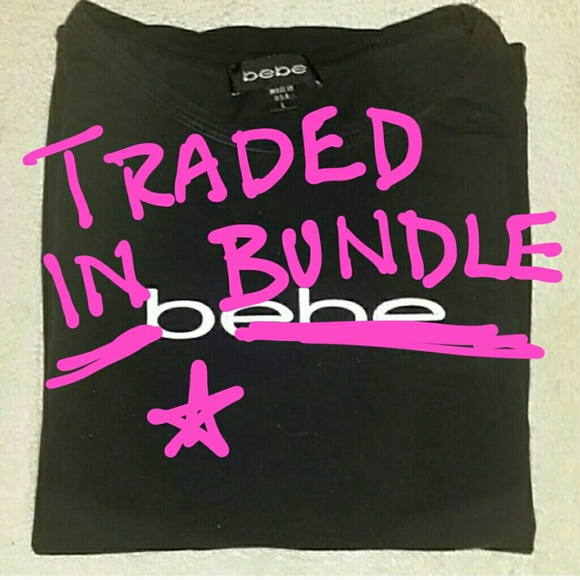 Bebe black t-shirt, stretchy