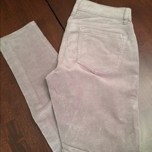 Gray Corduroy Skinny Pants