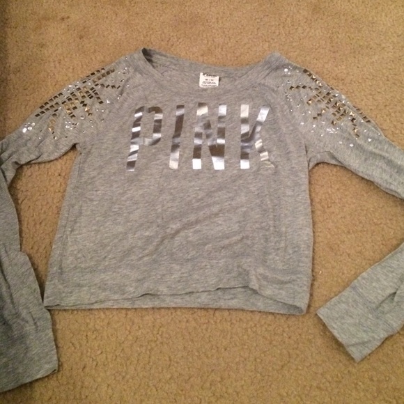 grey long sleeve shirt Victoria's Secret PINK