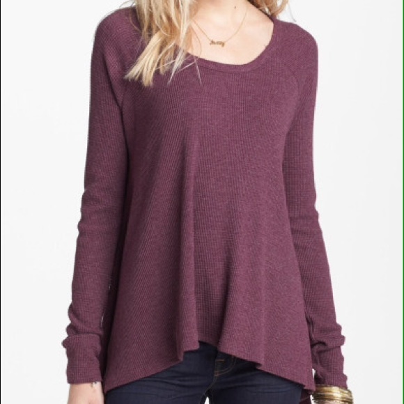 Free People Tops - Free People Purple Thermal Long Sleeve Top