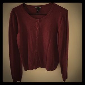 H&M burgundy cardigan!