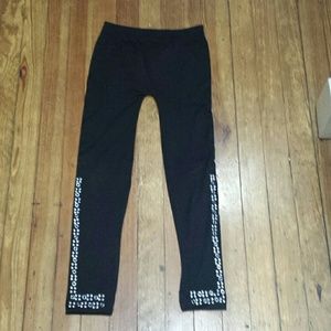 Rhinestoned leggings!