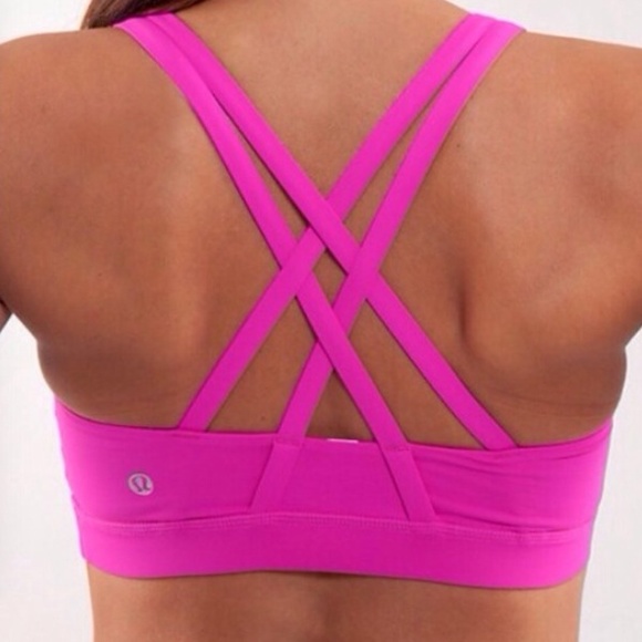Lululemon energy sports bra pink size 6