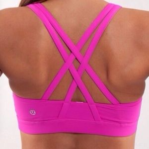 Lululemon energy sports bra pink size 6