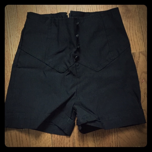 Black high waisted shorts