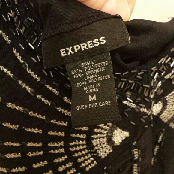 Express beaded black cami - Picture 3 of 4