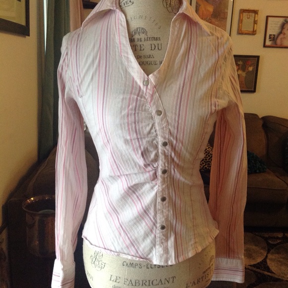 Pink Blouse With Stripes - Picture 4 of 4
