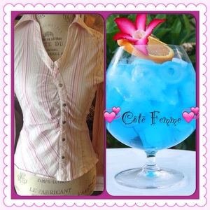 Pink Blouse With Stripes