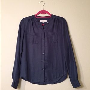 LOFT Tops - Loft Navy Blue Button Up, Size XS LOFT Tops - Loft Navy Blue Button Up, Size XS