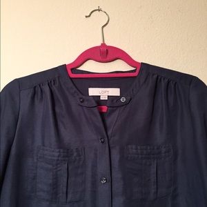 LOFT Tops - Loft Navy Blue Button Up, Size XS LOFT Tops - Loft Navy Blue Button Up, Size XS