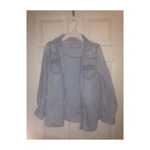 Denim button up shirt😊