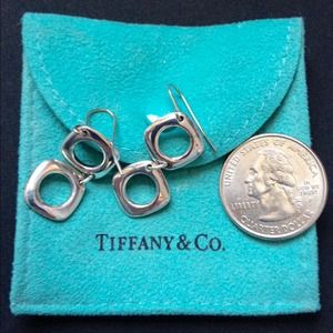 Tiffany cushion drop earrings - Authentic