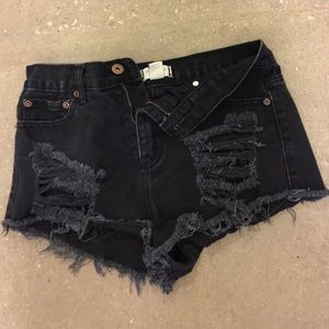 Bundled! Black Distressed High Waisted Shorts