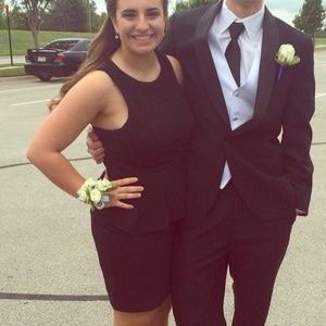 Gianni bini black peplum dress