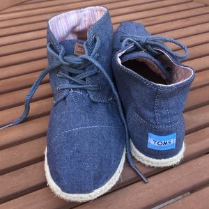 TOMS denim booties