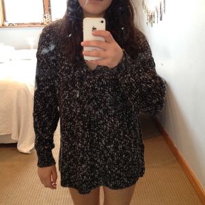 black and white sweater