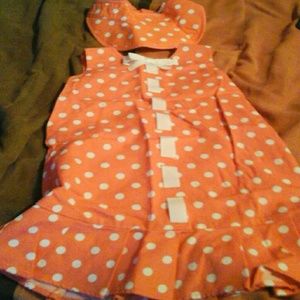 Children gymboree dress with matching visor 6