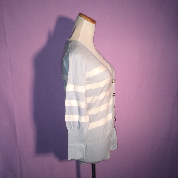 Blue and White Stripped Sweater By Meringue - Picture 3 of 4