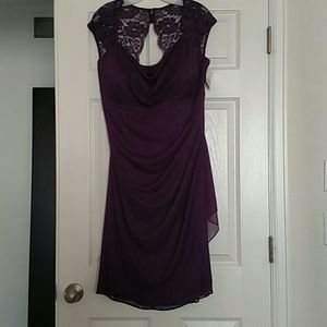 Eggplant Formal Lace Dress Sz-18