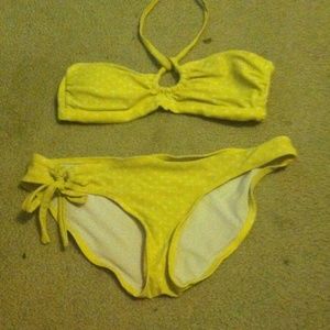 Yellow polka dot bikini