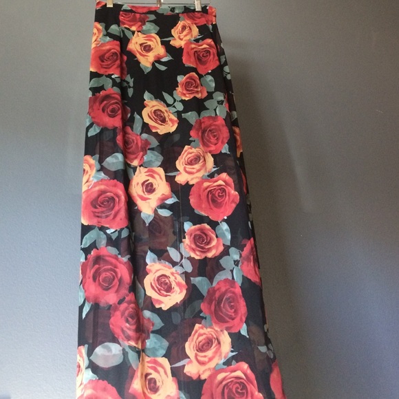 Sheer maxi skirt